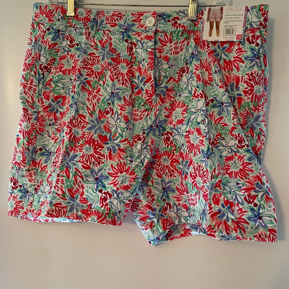 Floral Print Bermuda Shorts with Relaxed Fit